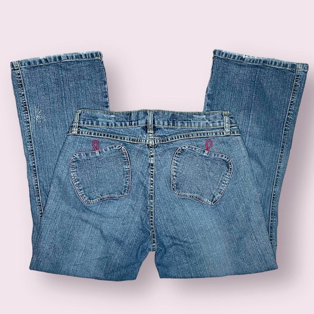 pink apple bottoms denim capris size 9/10
